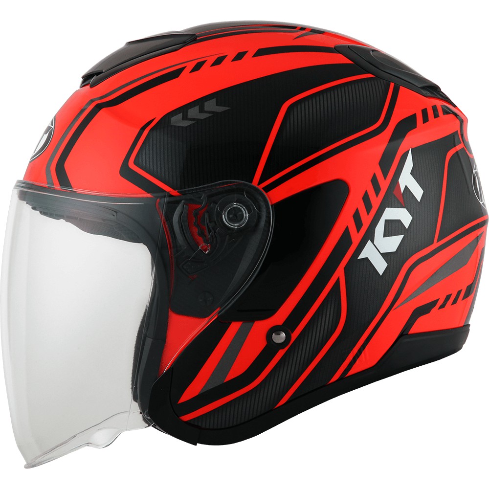Helm KYT Kyoto Super Fluo #1 Carbon - Red Fluo