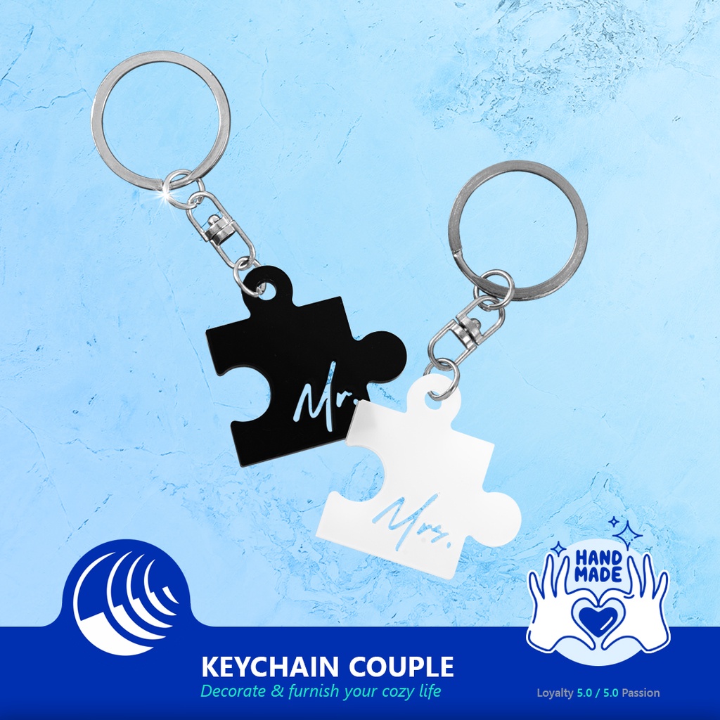 Gantungan Kunci Unik Custom Couple Akrilik / Gantungan Kunci Motor MAHUM