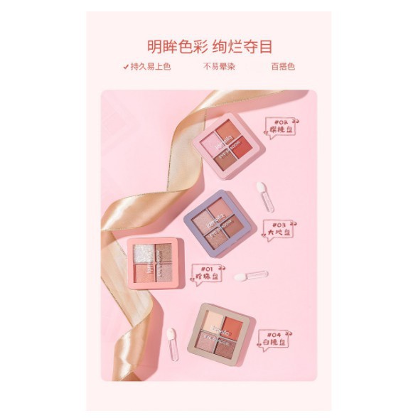 Lameila Eyeshadow 4 Warna Kombinasi Glitter Tahan Lama CJR 5086