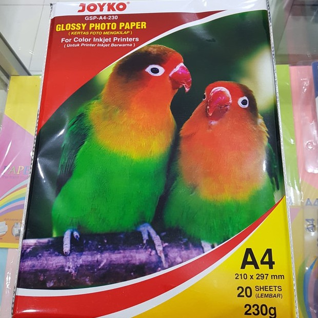 

Joyko Glossy Photo Paper GSP-A4-230 Ukuran A4 Gsm Kertas Print Foto Mengkilap 20 Lembar Glosi