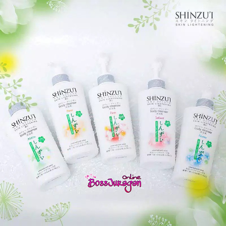 (BOSS) (500ml) Shinzui Body Cleanser Pump Sabun Mandi Cair Hana,Matsu,Sakura, Kirei, Kensho Original