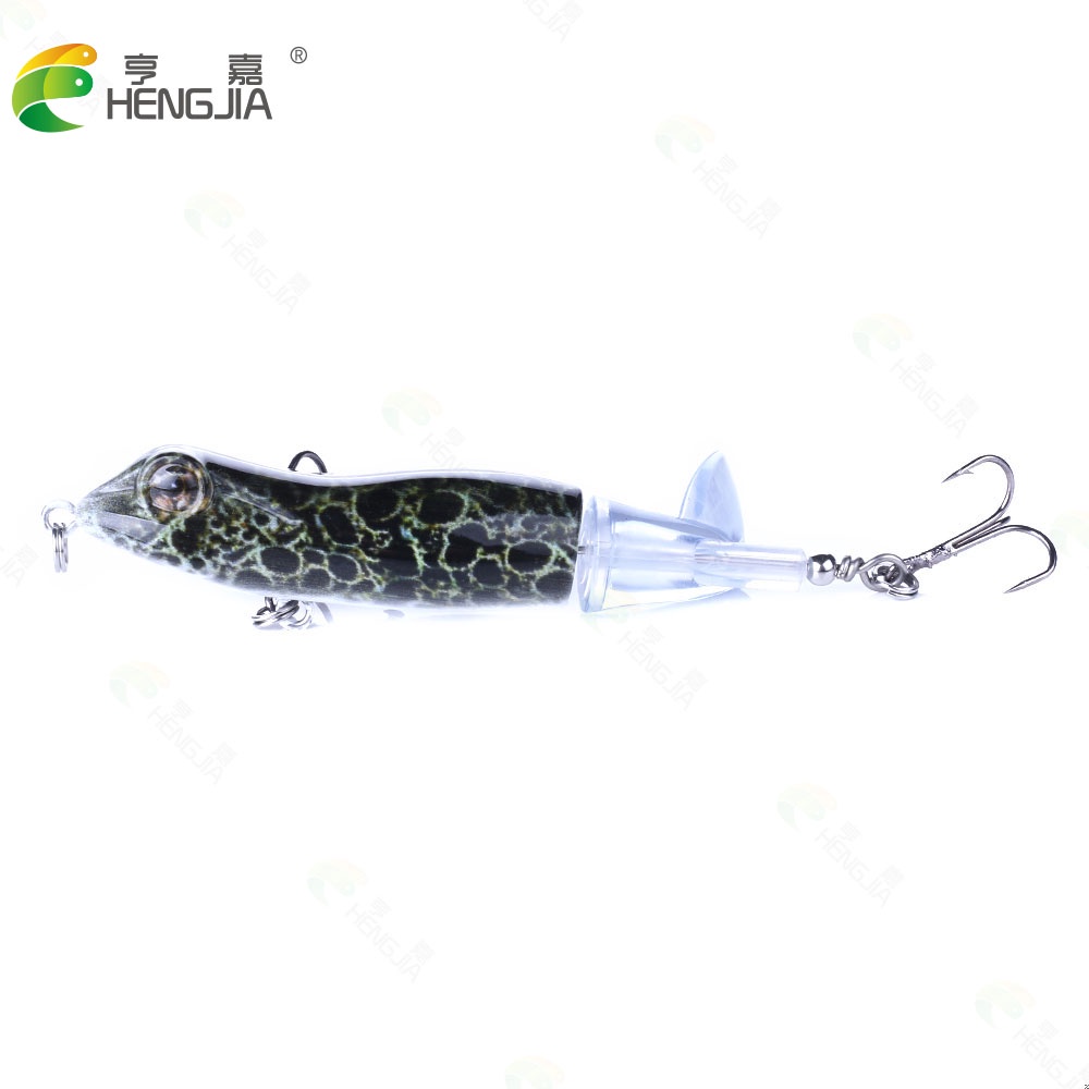 Hengjia 5pcs / Lot Umpan Pancing Bentuk Katak Whopper Plopper 9.5cm 11g