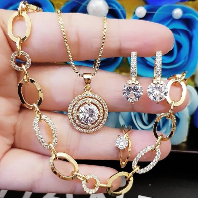 Xuping set perhiasan lapis emas 24k 0217k