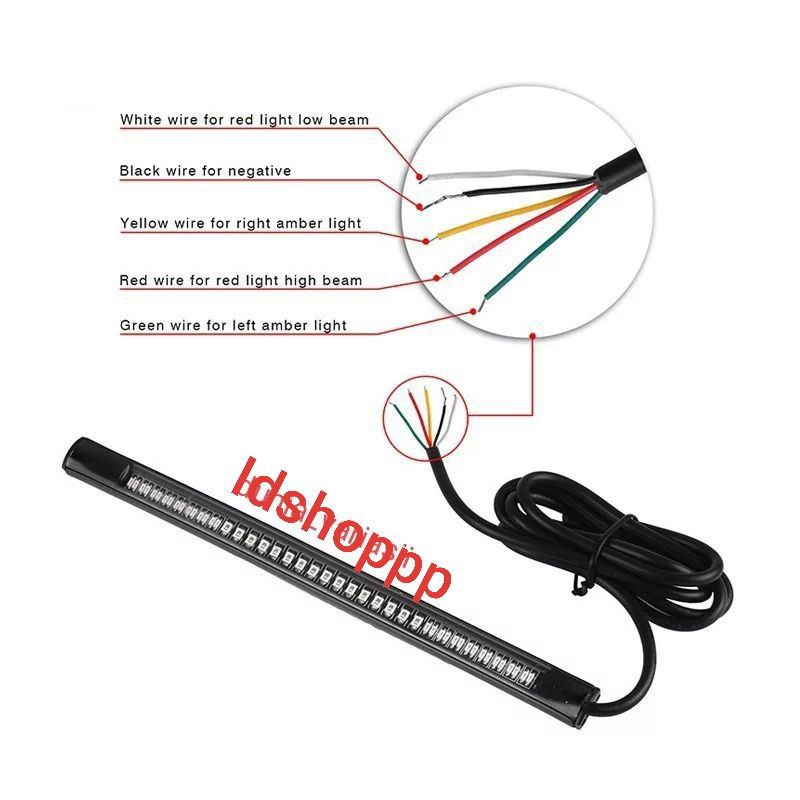 LAMPU LED STRIP FLEXIBLE REMSTOP &amp; SEIN SEN MOTOR MOBIL BELAKANG DC 20cm