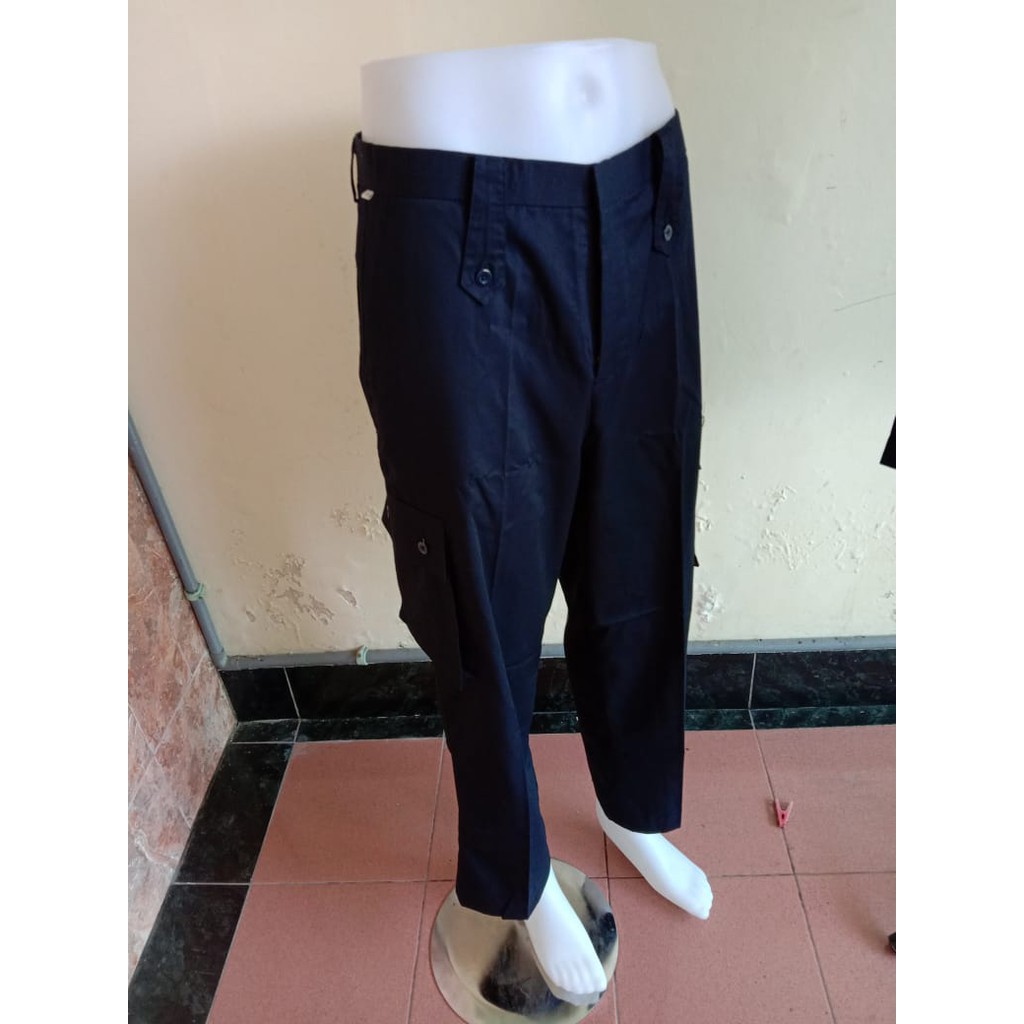 Celana PDL Biru Dongker Security Satpam Damkar PMR  Bahan AMERICAN drill berkualitas, tebal ,tidak p