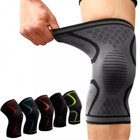 SH8-2 Sepasang Pelindung Lutut Knee Protector Pad Support Olahraga Running Fitness Cycling Knee Support Brace Nylon Deker Lutut KneePad Compression Elastis Fitnes Gym Sport