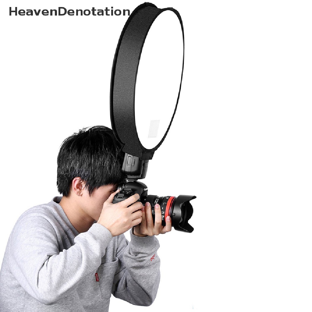 [HeavenDenotation] 40cm Universal Mini Portable Softbox Diffuser for Flash Speedlite Speedlight