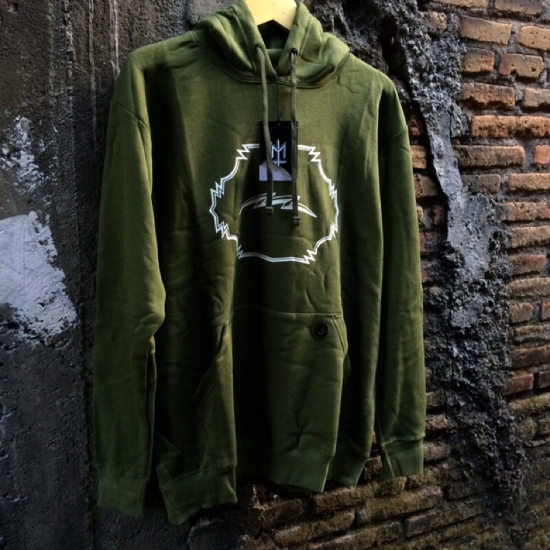 MATERNAL DISASTER - BILD HOODIE GREEN ARMY