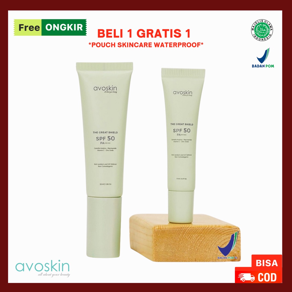 AVOSKIN The Great Shield Sunscreen SPF 50 PA++++  30ml &amp; 5ml