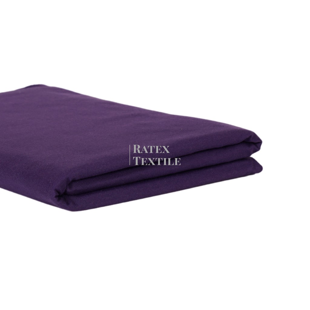 KAIN PRIMA COTTON 30S  (UNGU TERONG) + RIB (0.05)