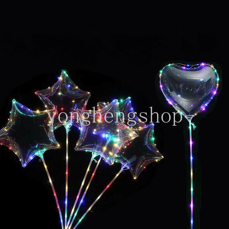 Lampu String LED 20 &quot;Bentuk Balon Bobo Unicorn / Bintang / Hati Untuk Dekorasi Pesta Ulang Tahun / Pernikahan