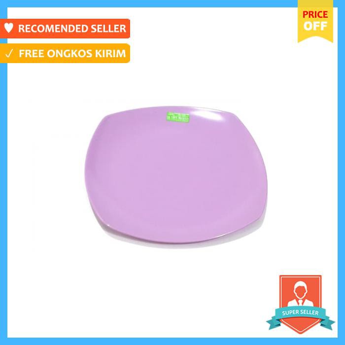 P1004 PIRING MELAMIN KOTAK 10 INC UNGU GOLDEN FLYING FISH - PERALATAN MAKAN - PIRING MAKAN