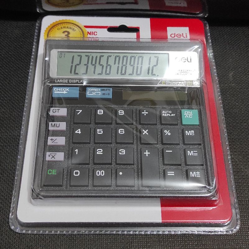 

Kalkulator Meja / Desktop Sedang 12 Digit Cek Ulang Deli E39231B
