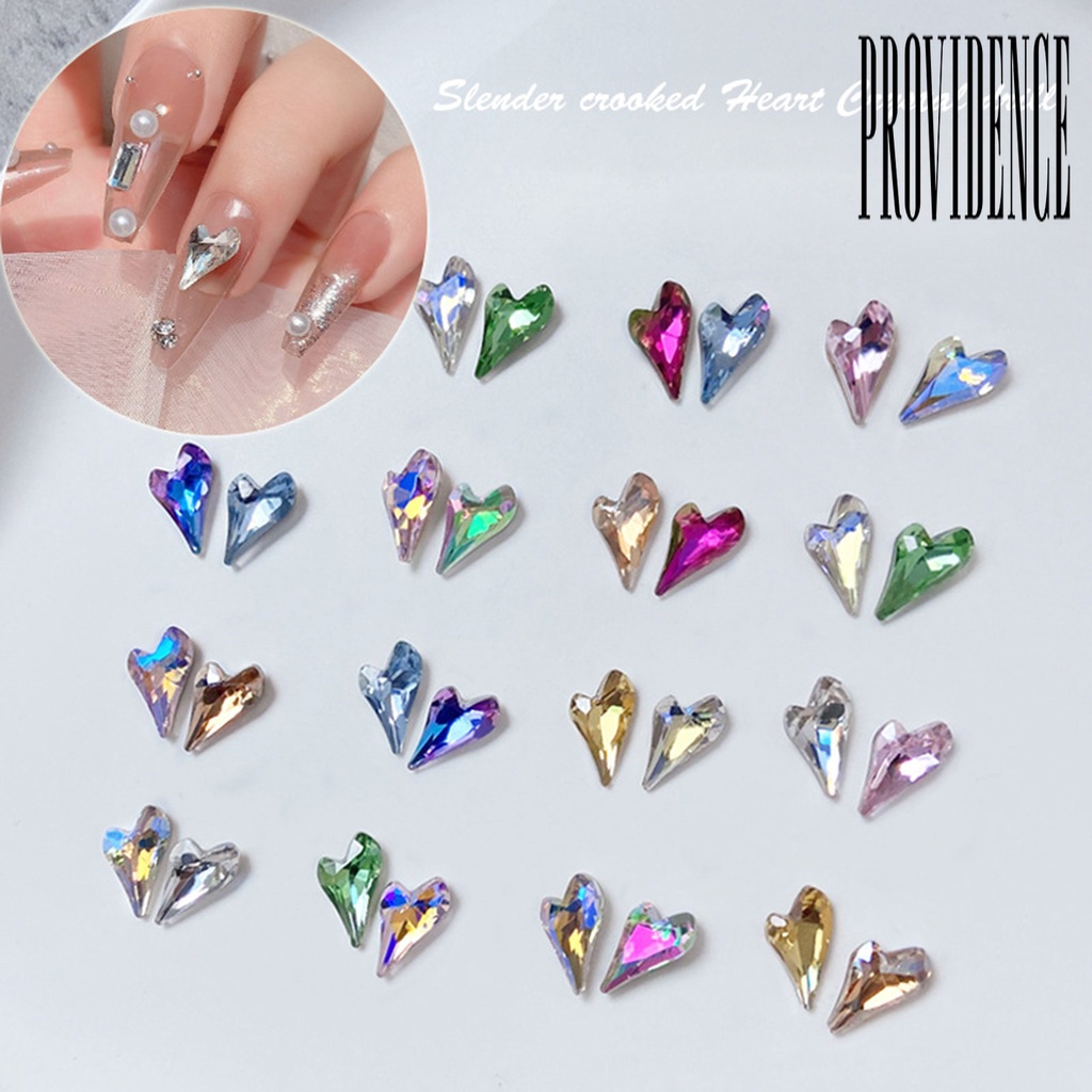 Providence 10Pcs / Set Ornamen Kristal Imitasi 3D Bentuk Asimetris Untuk Dekorasi Nail Art Charms