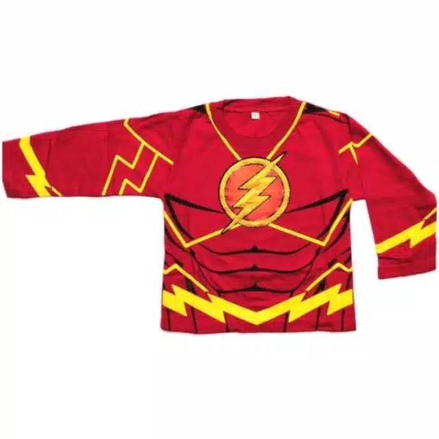 Kostum anak the flash gratis topeng flash / kostum anak flash baju anak flash