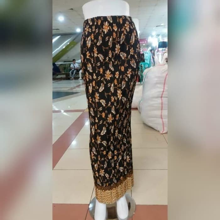 TERMURAH ROK PLISKET BATIK / ROK TRENDY / BAWAHAN KEBAYA / ROK KEBAYA / ROK WISUDA CACING SILVER