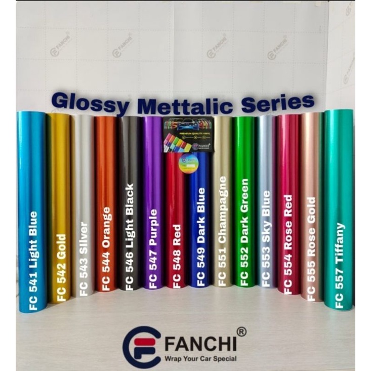 Sticker Fanchi Glossy Metallic Candy Metalik Gloss SERIES Premium wrap