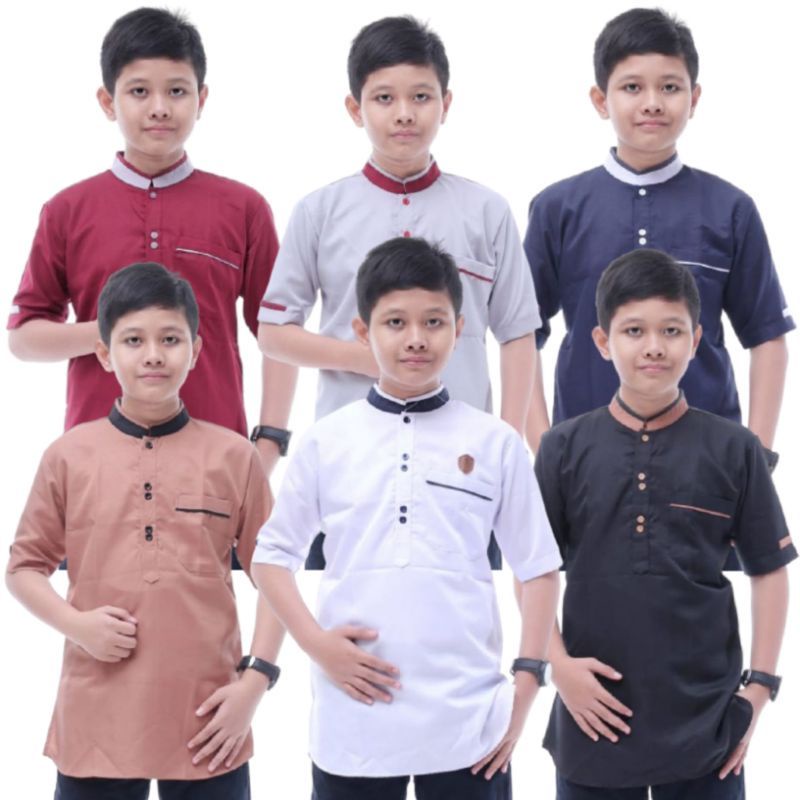 Baju koko kurta anak Remaja tanggung Lengan pendek/koko kurta anak Remaja