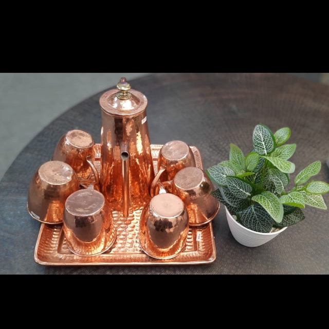 Satu Set gelas dan teko tembaga SNI