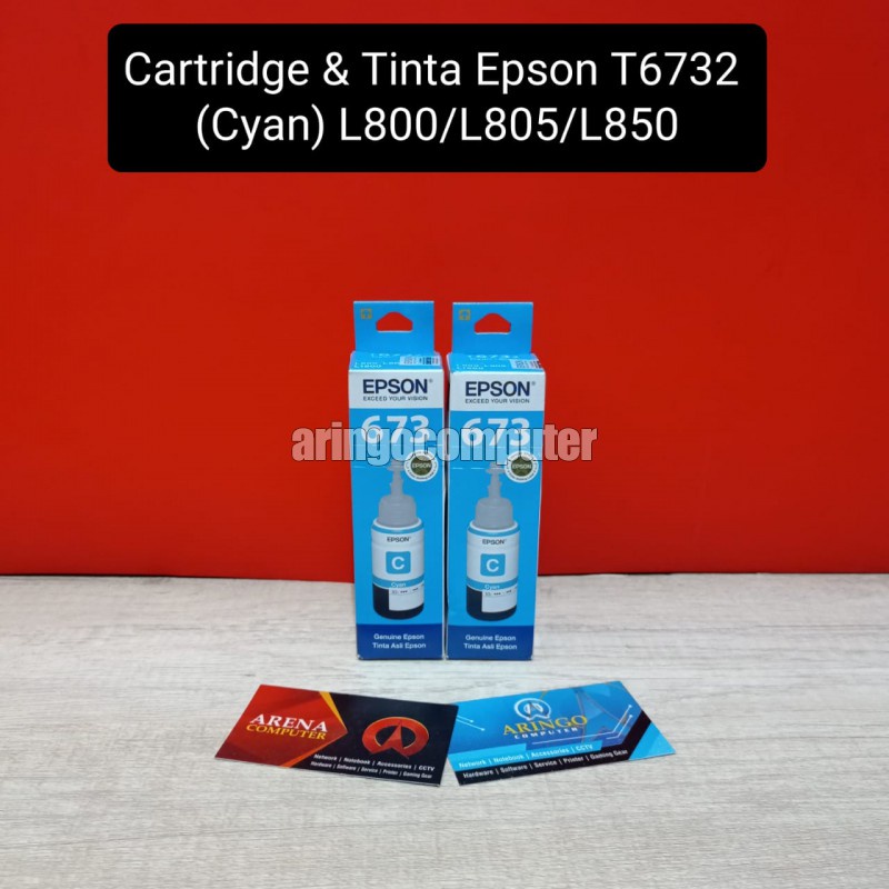 Cartridge &amp; Tinta Epson T6732 (Cyan) L800/L805/L850