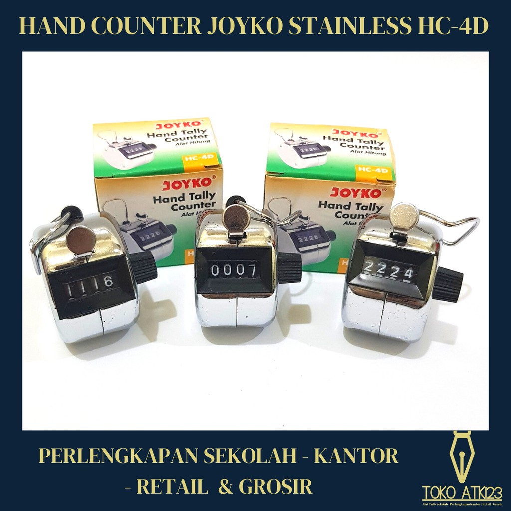 

Hand Tally Counter / Alat Hitung Manual Merk Joyko Stainless HC-4D