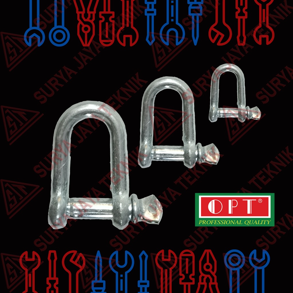 OPT Segel D 8 10 12 mm / Shackle D