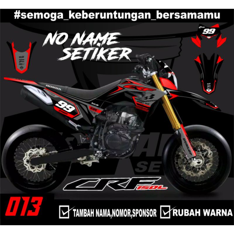 Sticker setiker stiker decal CRF 150 L-(013) minimalis Fullbody-Dekal CRF 150 L Trail Supermoto