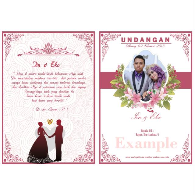 Undangan pernikahan custom full color