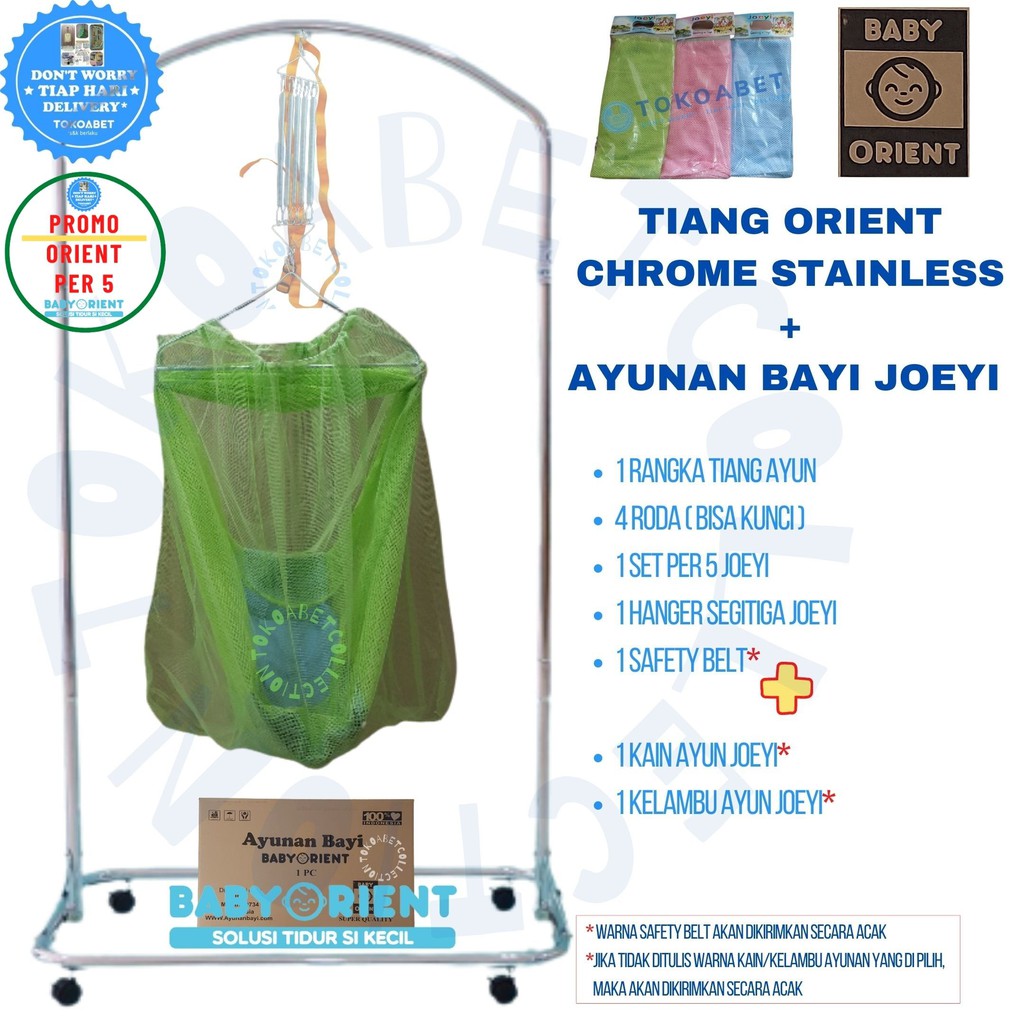 PROMO ORIENT PER 5 PAKET Ayunan Bayi Manual Portable ORIENT dan Kain Kelambu Hanger Per VARIASI TOKOABET