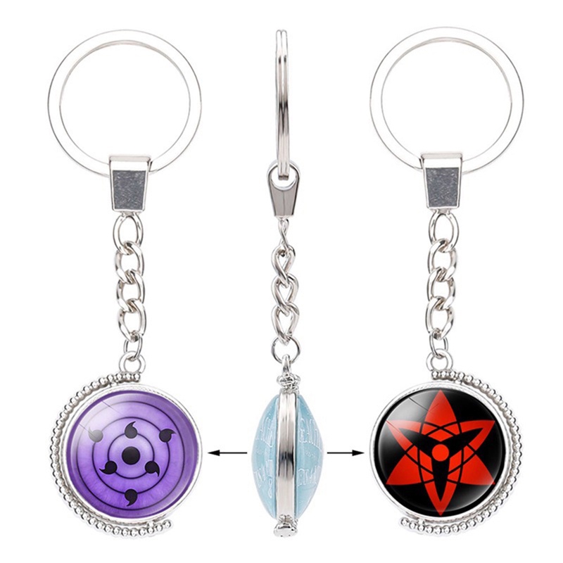 Gantungan kunci kunai senjata pedang anime naruto unik hiraishin minato shuriken kubikiribocho kusanagi sanjin no ogama keychain untuk motor tas mobil dompet-Ganci Mata 01
