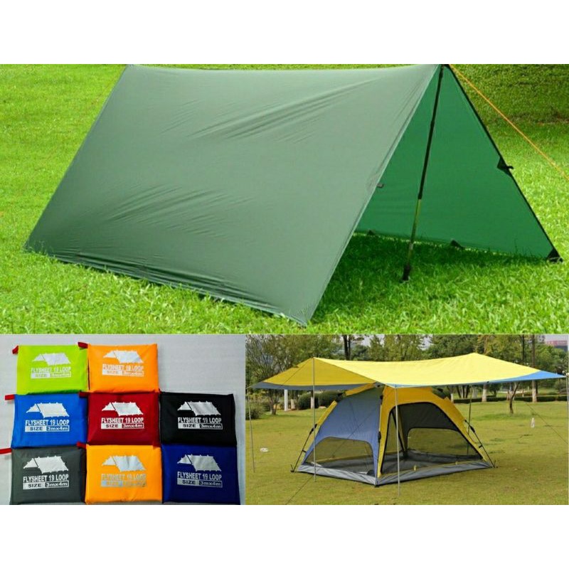 Flysheet Tenda 3x4 / 3x3 / 2x3 Penutup Tenda Lapisan Tenda Darurat