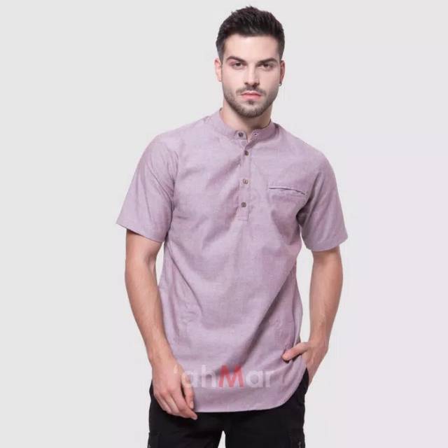 GAMIS MUSLIM PRIA NEILS ORIGINAL NABLUS LIGHT MAROON - KEMEJA KOKO BANDUNG