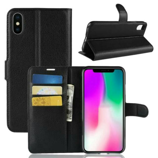 Flip Cover Iphone X XS XR XS MAX Flip Cover Wallet Later Case Sarung Dompet Hp Premium