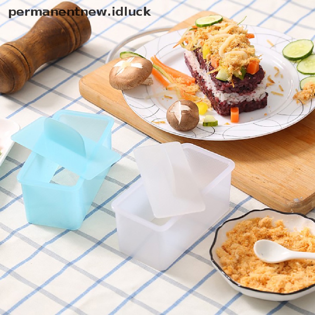 Cetakan Pembuat Sushi Musubi Bentuk Persegi Panjang Model Tekan