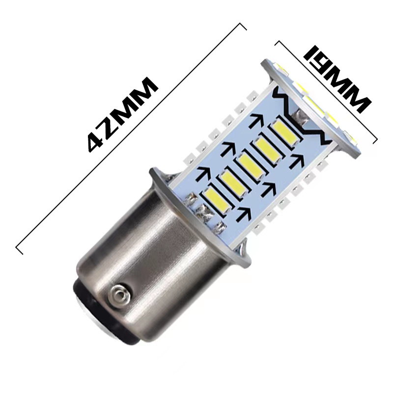 Bohlam Lampu Rem LED 1157 BAY15D 2 Mode P21 / 5W Untuk Belakang Motor