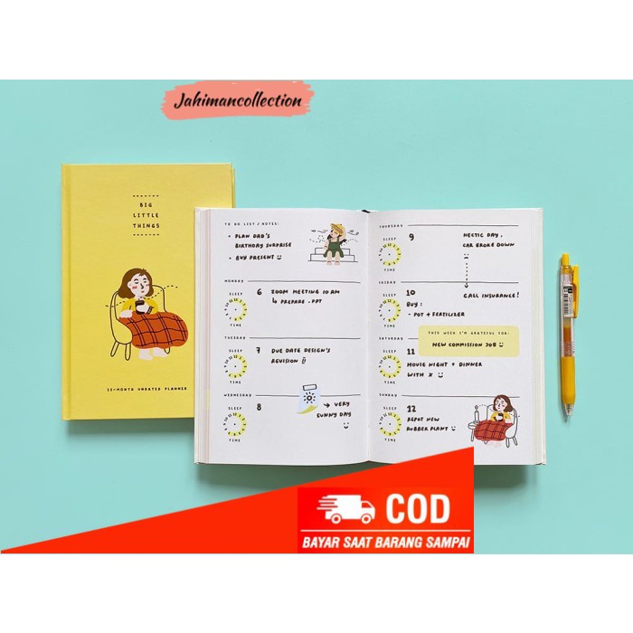 

✨ BISA COD ✨ Peekmybook Big Little Things Buku Agenda Warna Yellow - Yellow