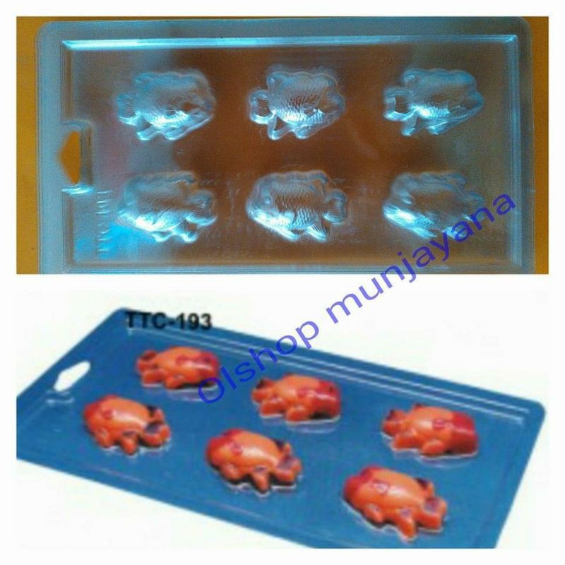 cetakan coklat/puding/jelly karakter ikan louhan ttc-193