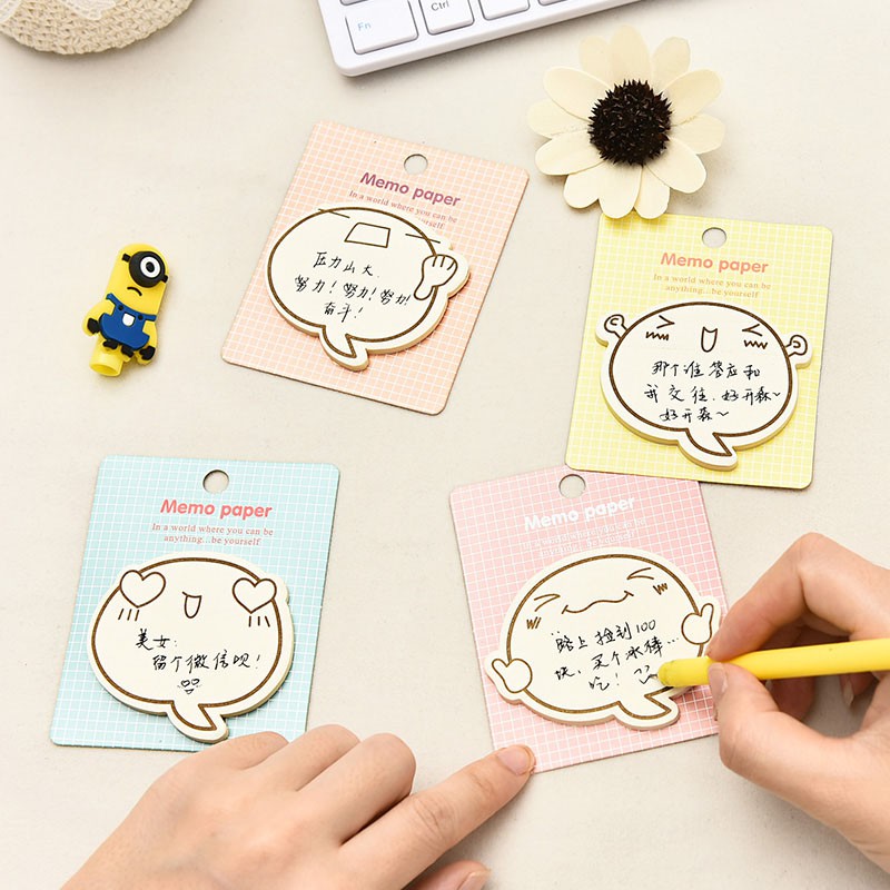 Sticky Note Bentuk Emoji Kartun Kreatif  untuk Kantor 