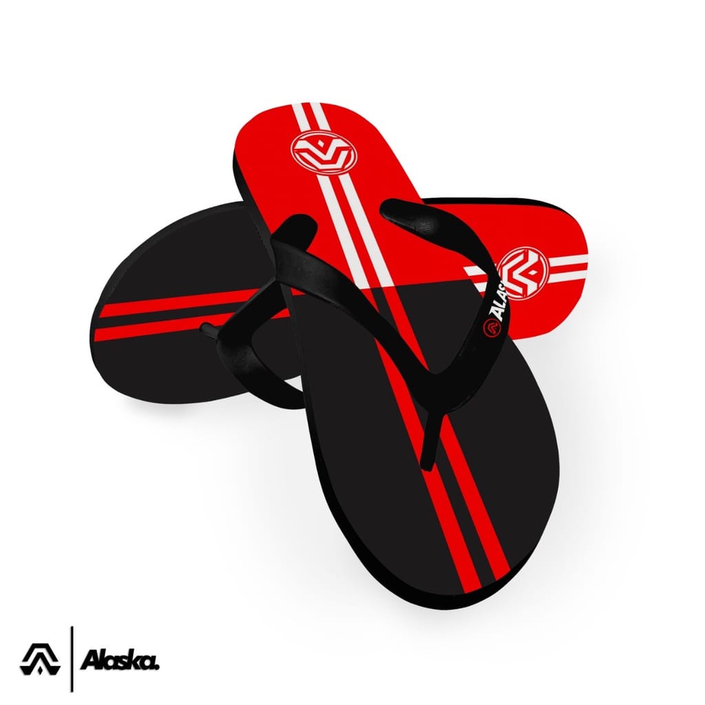 ALASKA Sandal Slide Pria Dewasa Collection Black series Terbaru