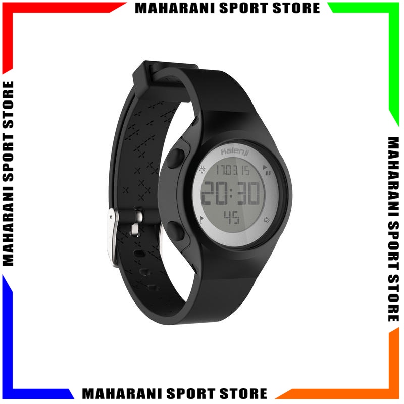 Jam Tangan Wanita Digital Sport Stopwatch Kalenji W500 s Warna Hitam
