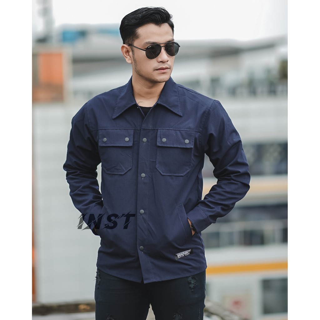 INST JAKET CANVAS COWO SEMi PARKA/TREKER/ TERMURAH( bisa bayar di tepat ) COD