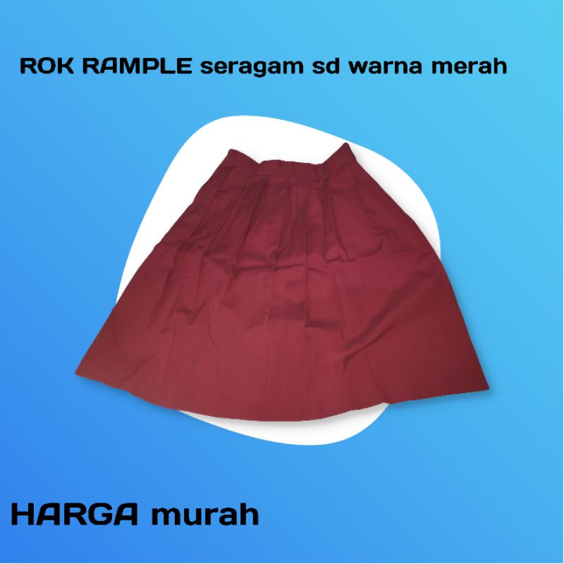 ROK PANJANG merah hitam Buat sekolah dan rok rample sd