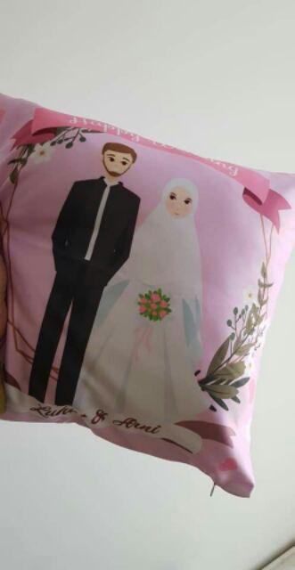Bantal Custom Wedding Hijab Syari Mewah