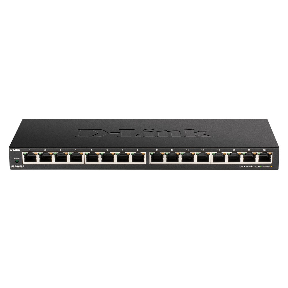 D-Link Switch DGS-1016S 16-Port 10/100/1000Base-T Unmanaged Standalone