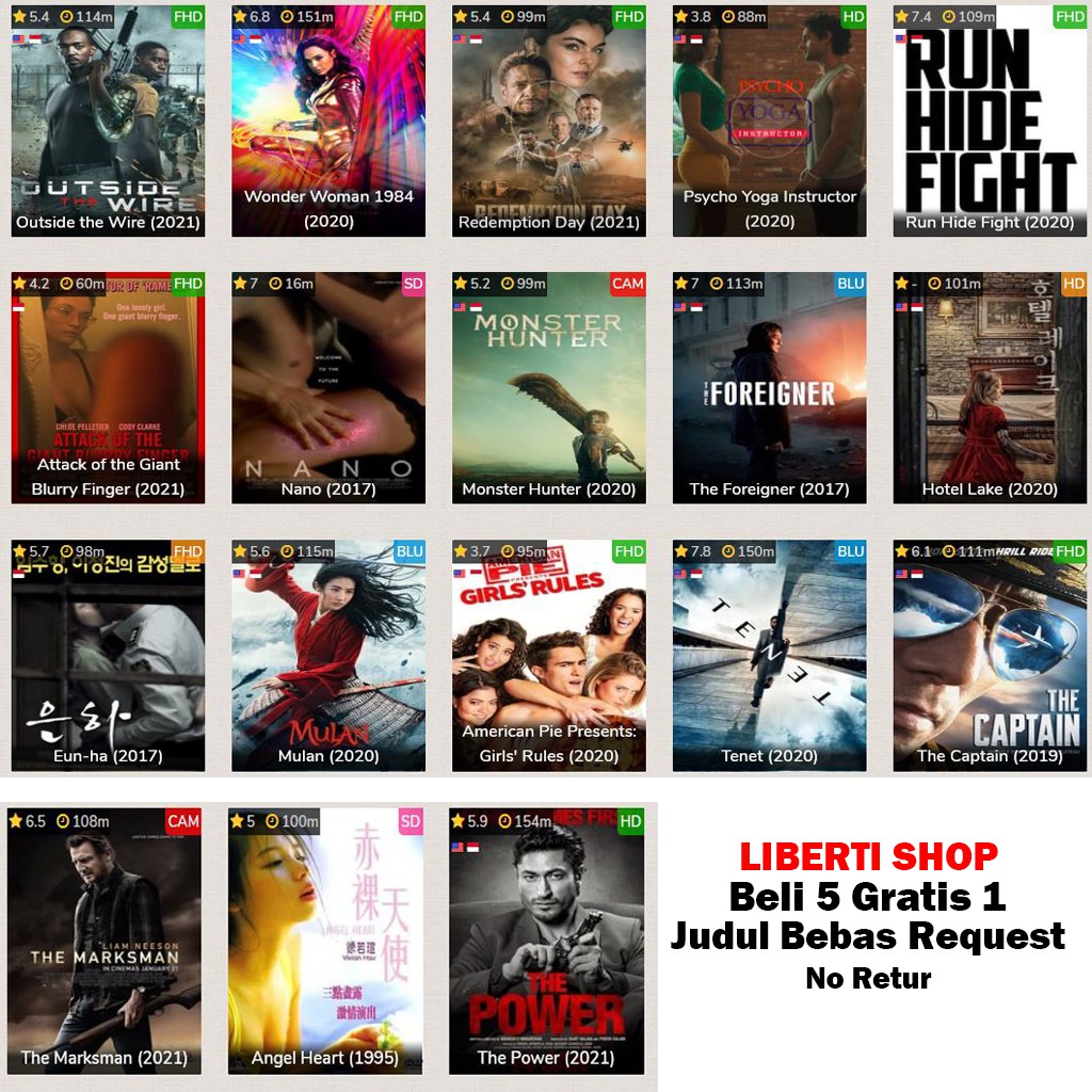 DVD Beli 5 free 1 Request Bebas Judul