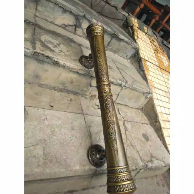 Handle Pintu / Gagang Pintu Rumah Pagar Aluminium Antik Murah Motif Ukir 55cm