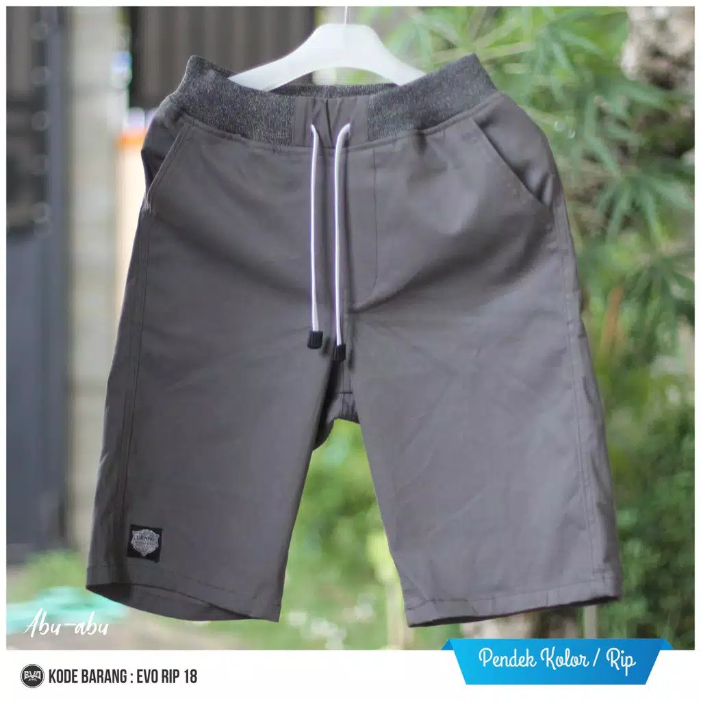 CELANA CHINO PENDEK PRIA PINGGANG KARET / RIP BAHAN MELAR PREMIUM  bisa COD