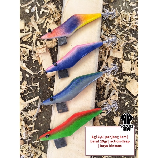 egi kayu handmade 2.5 | squid jig | egi murah | umpan casting cumi | egi longcast