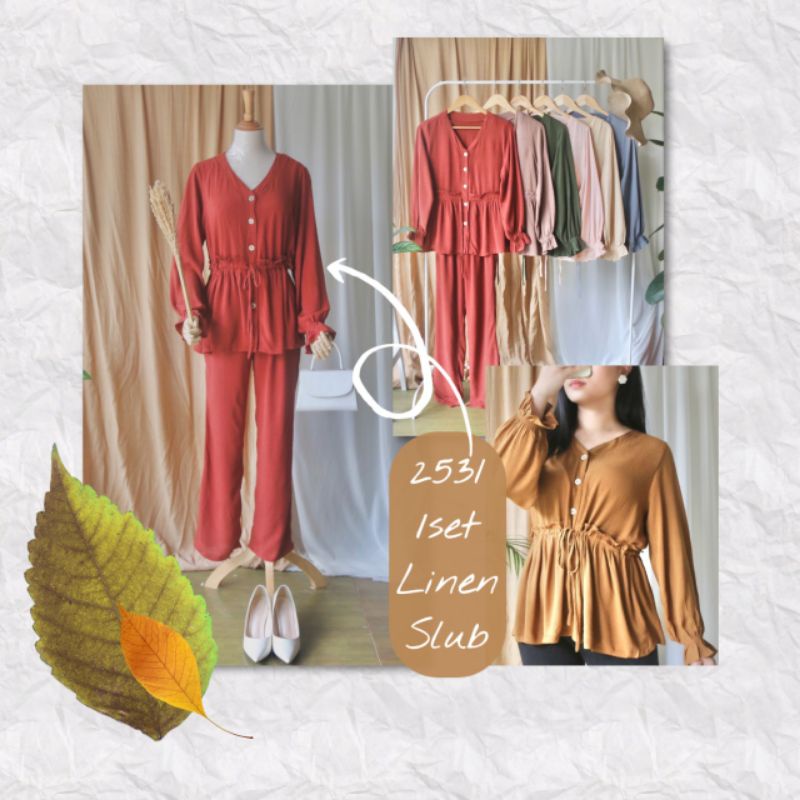 Setelan Linen Slub Premium
