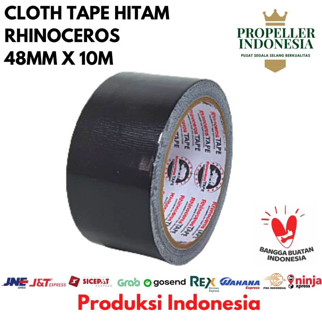 Cloth Tape RHINOCEROS TAPE Lakban Kain Lakban Jilid 48MMx10METER